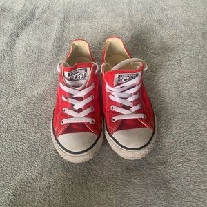 COPY - Red converse shoes youth size 2
